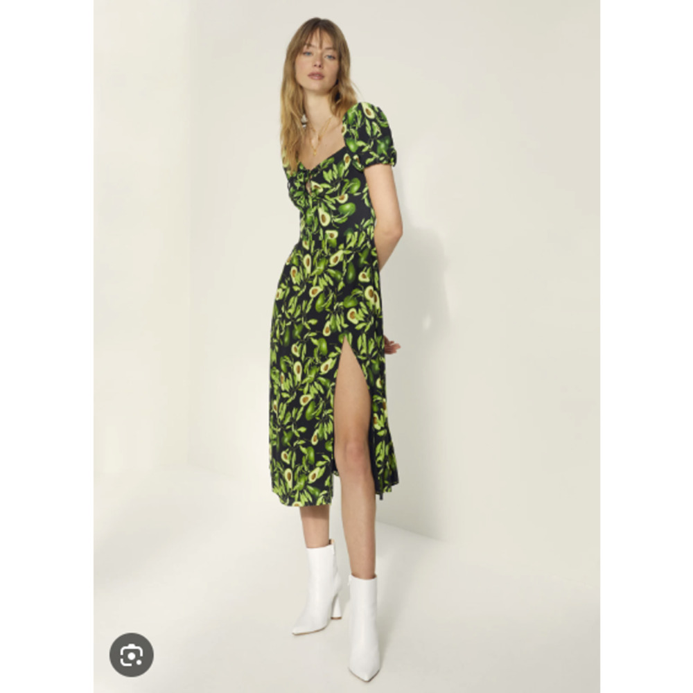 Aritzia Wilfred Pandora Dress in Avocado Print